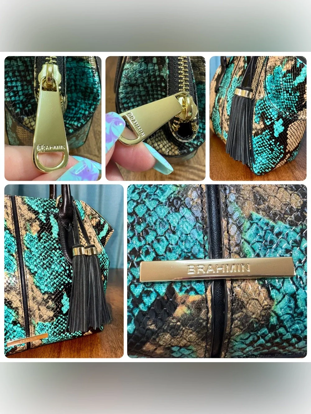 Brahmin GUC Mini Camila - Bird of Paradise Frontera - Suede Tassels - Wing Sides